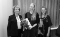 Vigdís Finnbogadóttir, Herbjörg Andrésdóttir styrkhafi 2013 og Ástríður Magnúsdóttir, dóttir Vigdísar.